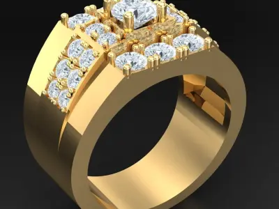Luxury Men Rings Designs 4MR092 3D print model