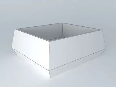 bowl square planter Free 3D model