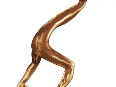 Abstract human sculpture 3D model