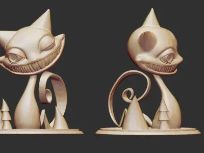Black cat - sculpture for 3d printing 3D print model