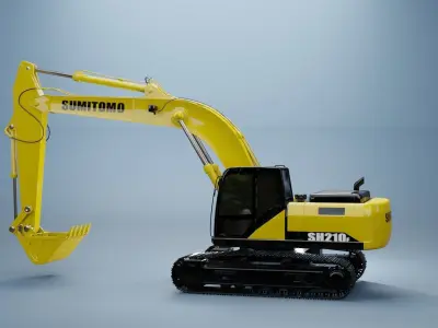 Model3D excavator Sumitomo SH210 3D model