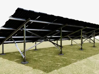 Sample Assembly for New Framed Solar Panel 3D model