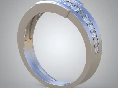 Diamond ring 0471 3D printable model Free 3D print model