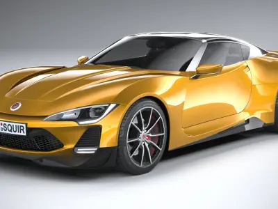 Generic Coupe 2020 LowPoly 3D model