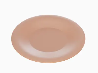 Disposable Plastic Plate B 05 Low-poly 3D model
