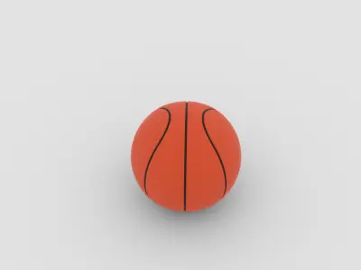 High Quality Basketball 3D Asset  Low Poly  Game Ready Low-poly 3D model