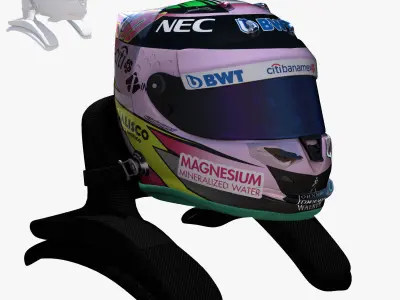 Perez helmet 2017 Low-poly 3D model