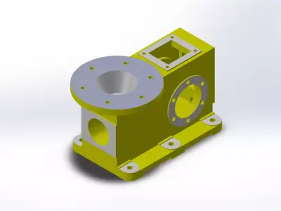 Custom Machined Casing-SolidWorks 3D CAD Model 3D print model