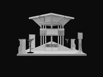 Booth Exhibition Stand a616a 3D model