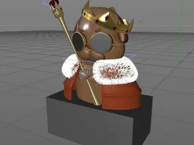 King Pug NFT 3D model