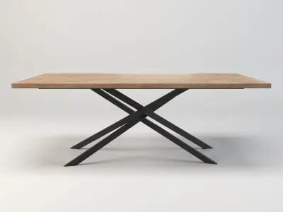 table - dining table - modern table - wood table Low-poly 3D model