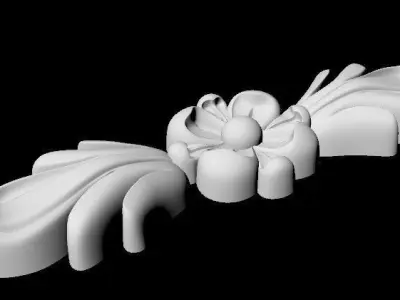Central decor ornament for furniture 3D model 126
