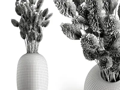 A bouquet of lagurus 3D model