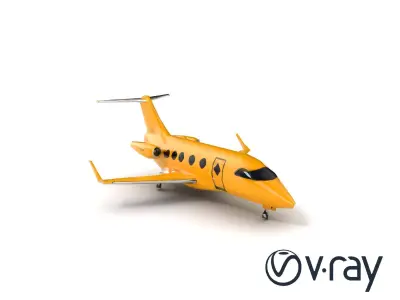 LuxeJet Mirage Gold-Gradient Jet Model Pack Low-poly 3D model