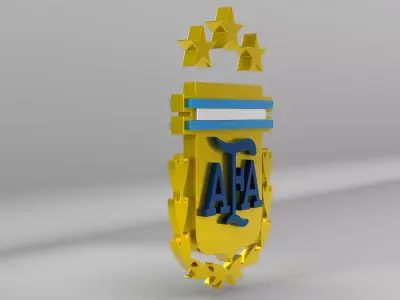 Argentina National Soccer Team Logo 3D model