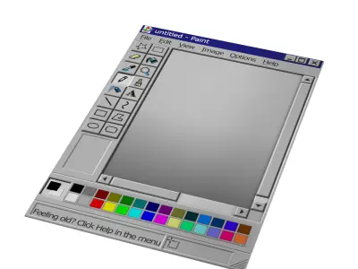 Microsoft Paint Mirror 3D model
