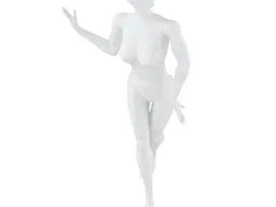 Female White Faceless Mannequin 83 3D model