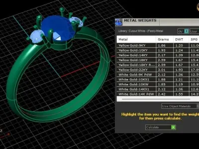 Solitaire Diamond Ring for Women fashion 3d Printable Model 3D print model