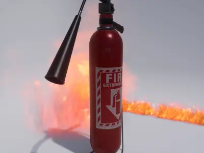 fire extinguisher Low-poly 3D model