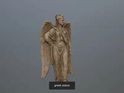 greek angel statue 3D Model Collection