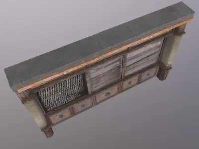 Ferry Shopfront Low-poly 3D model