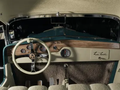 1920 to 1930 modular car Low-poly 3D model