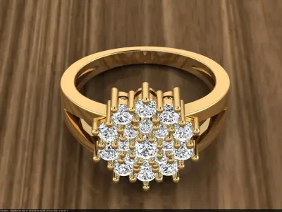 Diamond Jewelry Ring 3D print model