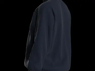 Female knit long sleeve 3D model