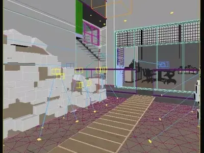  Luxury Multi-Function Basement Space Museum 3D model