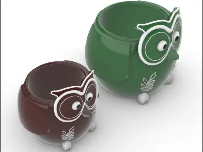 Owl Planter 3D model