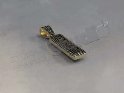 Luxury Xanax pendant with gems 3d model 3D print model