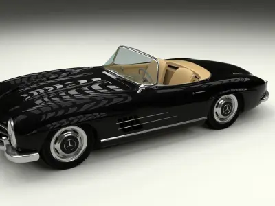 Mercedes 300SL Roadster W198 3D model