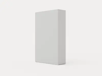 Compact Bed Cabinet Vertically 120x200 White Low-poly 3D model