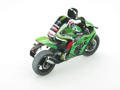 Kawasaki Ninja zx-10rr Low-poly 3D model