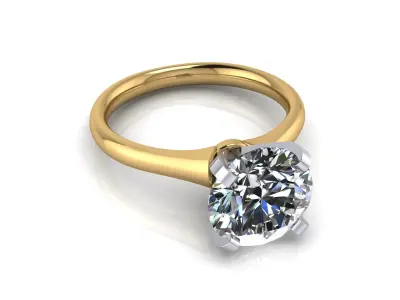 Tiffany Solitaire Woman Ring  3D print model