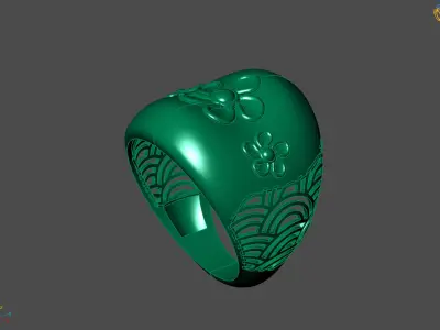 Plain Ring Women Ready STL 3DM Models Womens Rings 3D models 3D print model 67