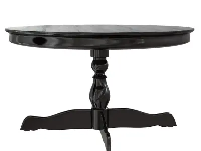IKEA INGATORP  Extendable table Black 3D model