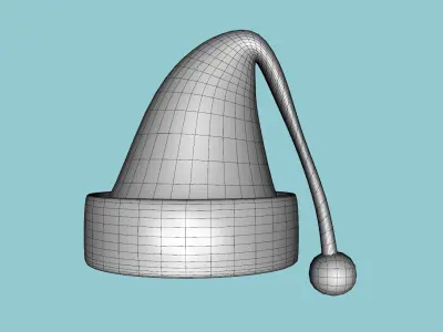 Cap Christmas Free low-poly 3D model