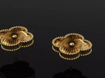  ear flower 3D model