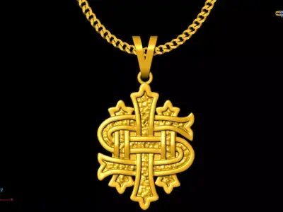 Sign pendant charms - one inch pendant 3D print model