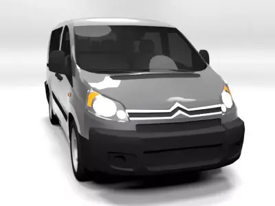 CITROEN JUMPY LOWPOLY Low-poly 3D model