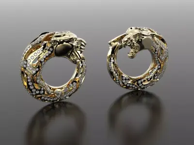 Magerit Earrings Vinculo 3D print model