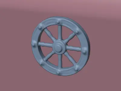 Dharma Wheel Buddshism Symbol Low-poly 3D model