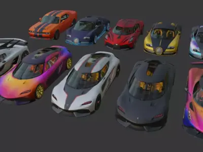 PUBG vehicles Sport pack 2 Low-poly 3D model