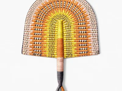 African Handwoven Fan 6 3D model