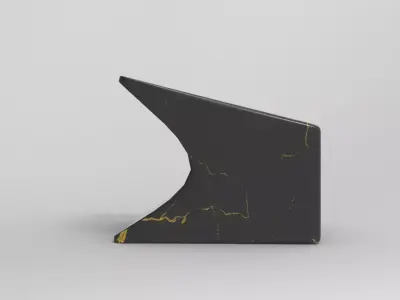 Kumbo Stool Low-poly 3D model