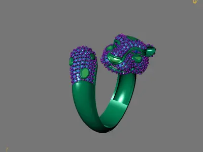 Panther Ring Bold Luxury Style for Men and Women 3D print model