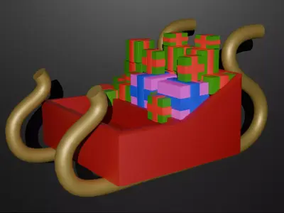 Christmas Sleigh 3D model