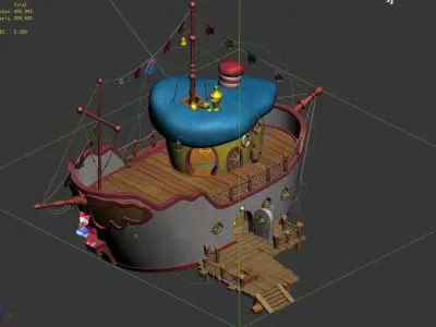 Game Cartoon - Donald Duck Cottage 01 3D model