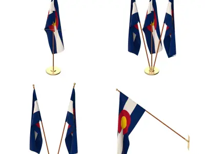 Colorado Flag Pack 3D model